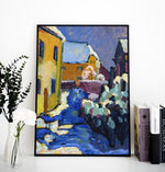 Cemetery and Rectory in Kochel (1909) Kandinsky - Full Bleed Print | Fauvism | Impressionism | Replica vintage poster Active