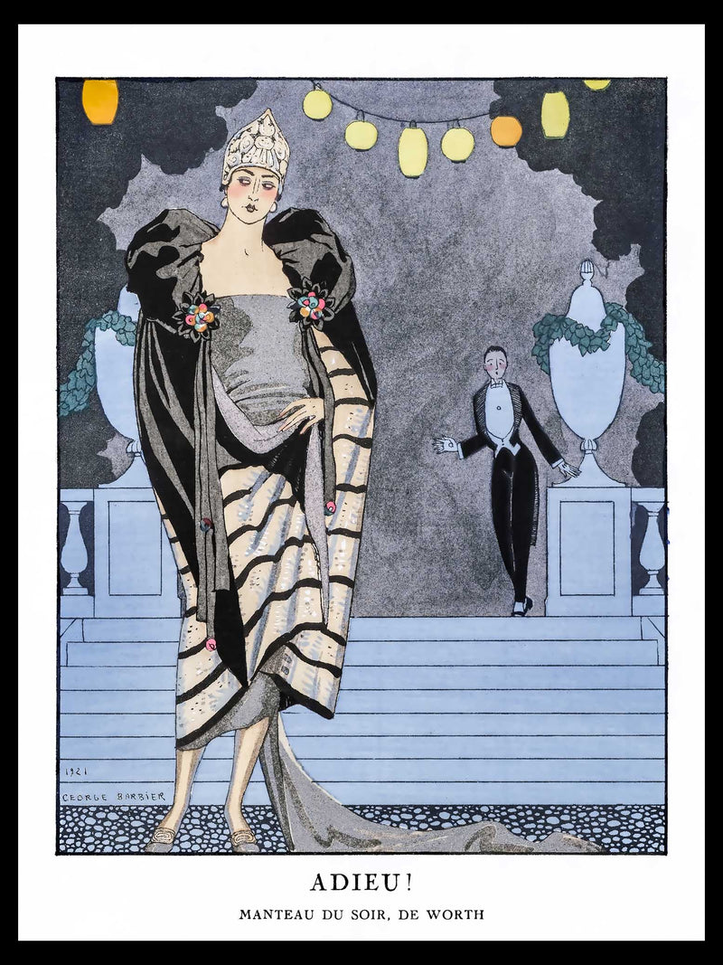 "Adieu!" - 1921 George Barbier Art Deco Fashion Poster